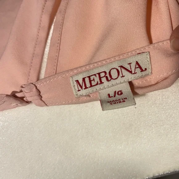 Merona Women’s Pink Dress Shirt size Large Nice! - Picture 4 of 4